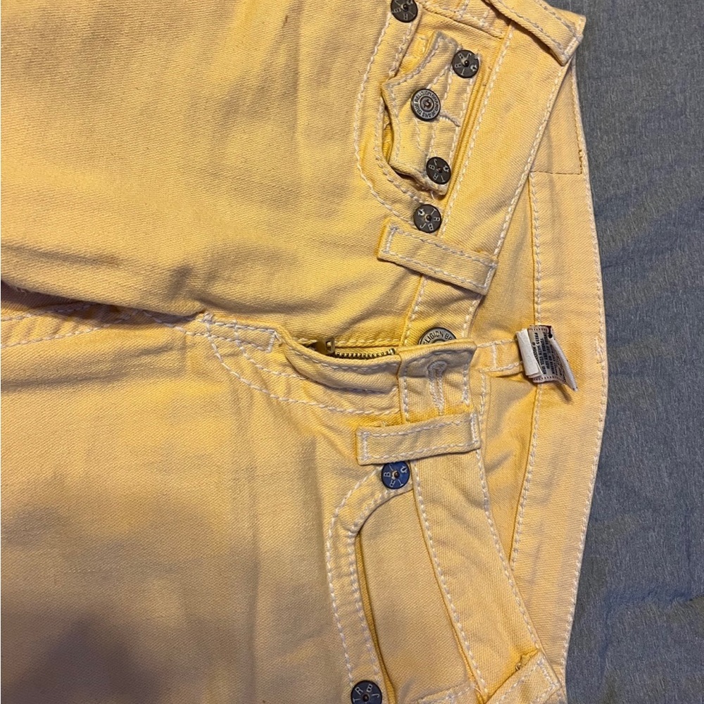 True Religion Yellow Jeans Rare Vintage